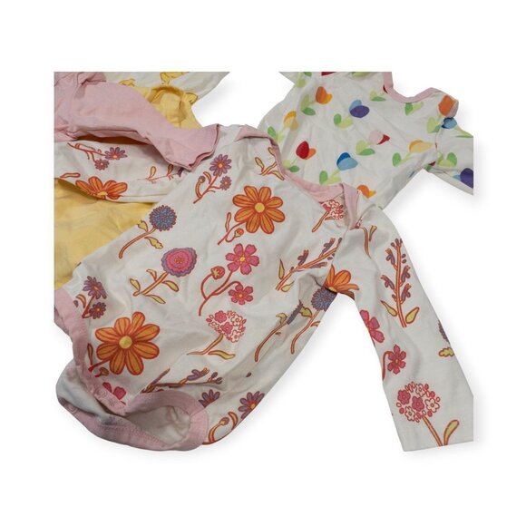 Monica & Andy Baby Bodysuit Bundle 0-3 Months With Duck & Floral Prints - Picture 3 of 12